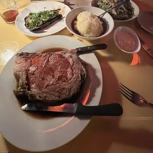 Prime Rib, Eggplant, Pommes Aligots, Arugula Salad