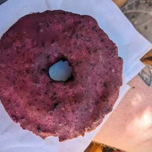 blue corn, blueberry lavender cake donut