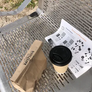 Donut bag and 16 oz. Mocha