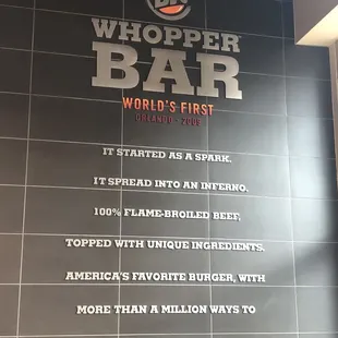 the menu of the restaurant