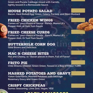 the menu