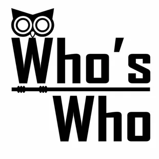 a black and white logo with an owl