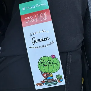 Summer children book list here. Plus I picked up this bookmark. Freebie.