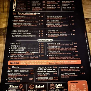 Food menu