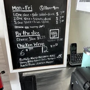 Updated Specials Menu