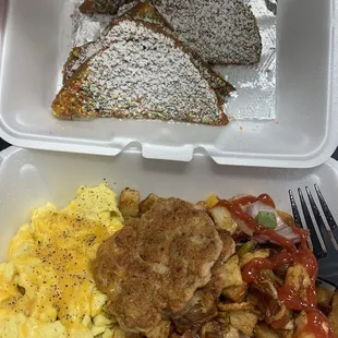 Sorry I forgot to take the picture before I added ketchup