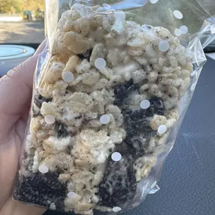 Oreo Rice Krispy treat