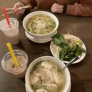 Chicken Pho &amp; bubble tea