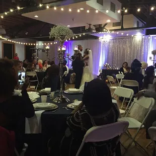 Reception- fabric was rented from an outside vendor. It does not just look like this.