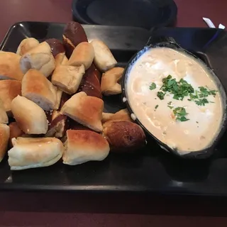 Beer Queso and Pretzels