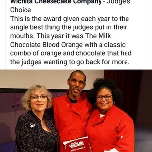 Death by Chocolate Judges Choice award winner 2019