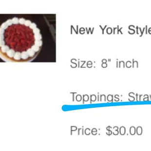 Confirmation of order. No where did it ask if we wanted sliced or pureed strawberries