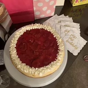 New York Style Strawberry Cheesecake! Delicious, delivered, and a phenomenal experience with ordering!!!