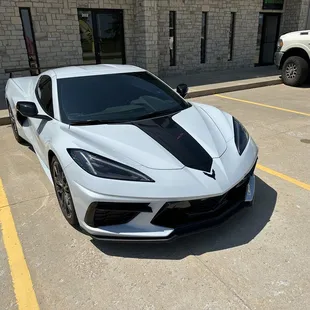 C8 corvette they worked on after they added the Jake corvette racing logo