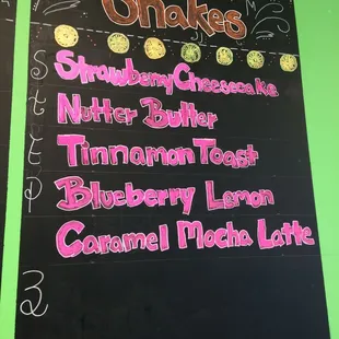 Step three: Pick your shake ! Come in to see the bar menu for more  !