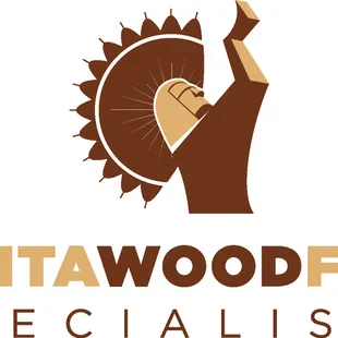a logo for wichita wood floor specialists