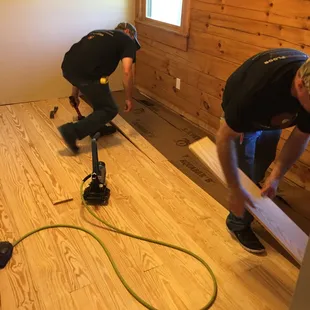 Installing 5" Pine.