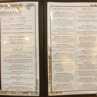 Just a small part of the menu!