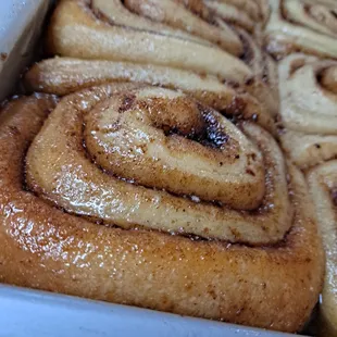 Bourbon Soaked Cinnamon Rolls made with Jim Beam Bourbon