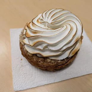 @endoedibles on Instagram 12/11/24  Lemon Meringue Pie Raised Donut
