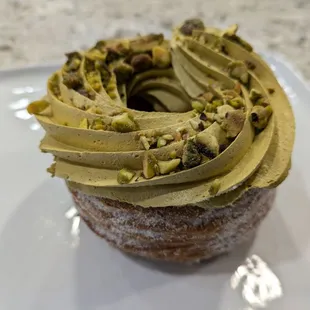 @endoedibles on Instagram 10/4/24  Pistachio Cream Croissant Donut
