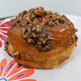 06/01/22 Sticky Sinn-a-Bun Cake Donut - Sticky Glaze, Pecans