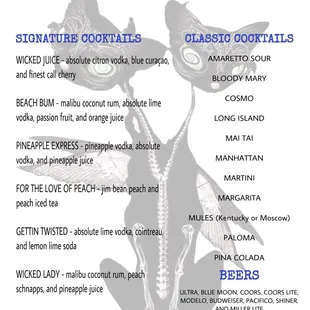 Love to have a drink with your meal?...we have the signature cocktails!