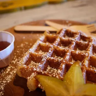 Plain sourdough waffle