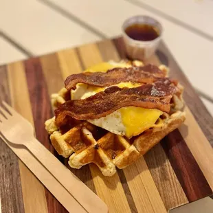 food, waffles