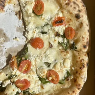 Honey goat (margarita&apos;esque with a garlic aoli and goat cheese and local honey yum)