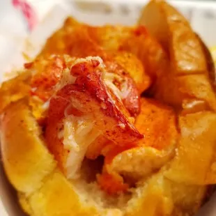 Lobster roll, warmed with butter