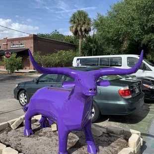 Hidden by shadow but anatomically correct bull. Big horn and big.....