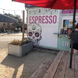Outside of the coffee shop
