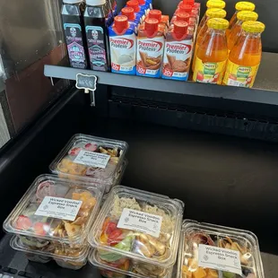 a variety of food items
