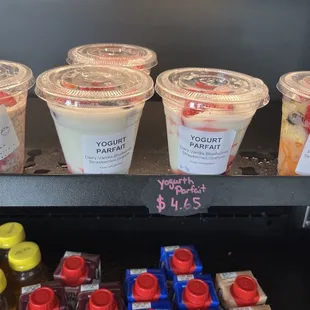 Fruit cups, yogurt parfaits and overnight oats
