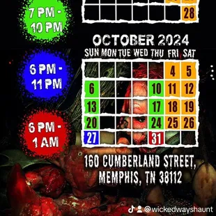 2024 Wicked Ways Haunted House Calendar