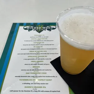 a glass of beer on a table