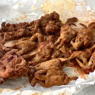 a pile of fried crab