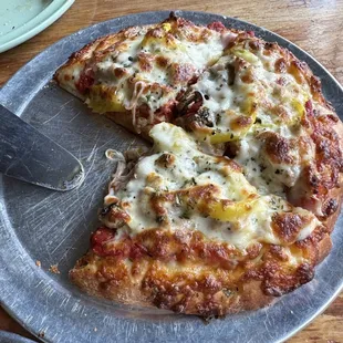 8 inch lunch pizza for $7.99. Comes with 2 toppings. Paid $1.50 for 2 more toppings