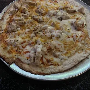 Buffalo Chicken Tortilla Pizza