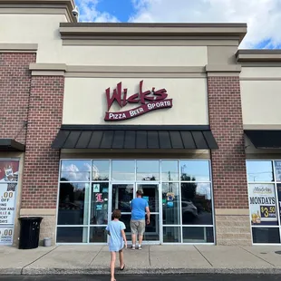 the front of the restaurant