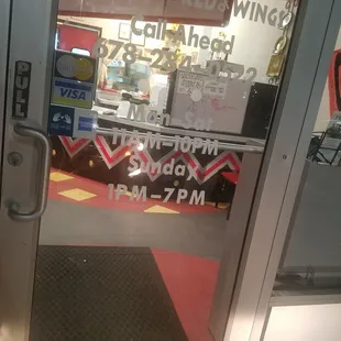 The door that was still open even tho they are "closed"