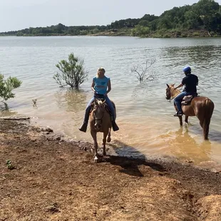 My son &amp; I on the edge of lake grapevine