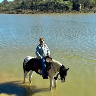 Riding in the water at Lake Grapevine.