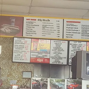 the menu and prices