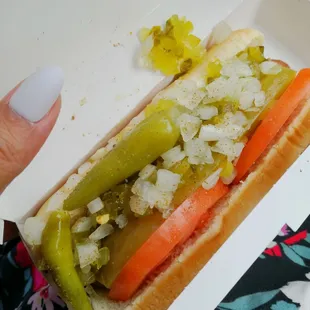Vegan Chicago Dog.
