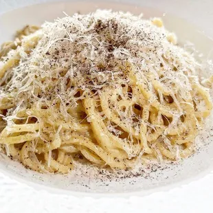 Fresh house made Cacio e Pepe. Fresh pasta dishes are always changing.
