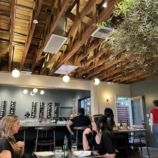 Part of the bar and dining room.