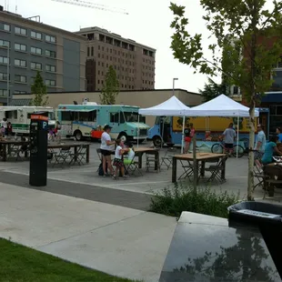 Part of food truck row
