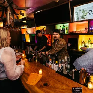 a bar filled with people